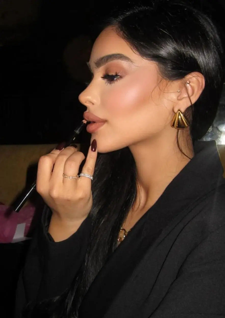 Karolyn | Elegant Sculpted Gold-Tone Statement Earrings for Women