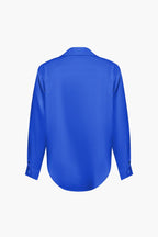 Alix | Women's Elegant Satin Cropped Tie-Front Shirt