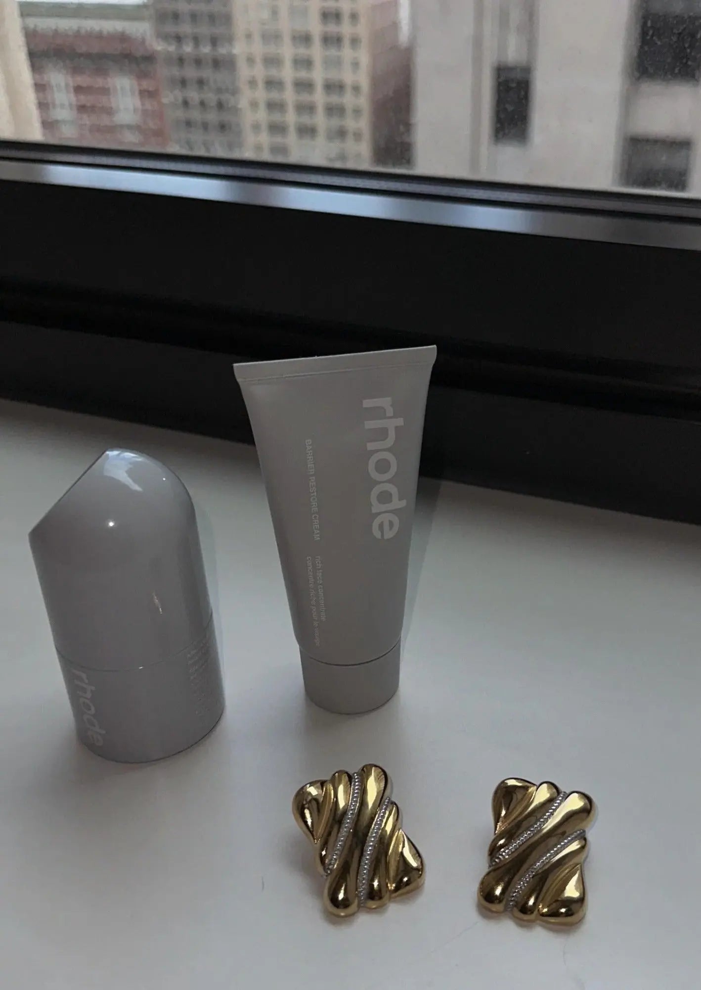 Jolene Twisted Gold & Silver Tone Statement Earrings for Women