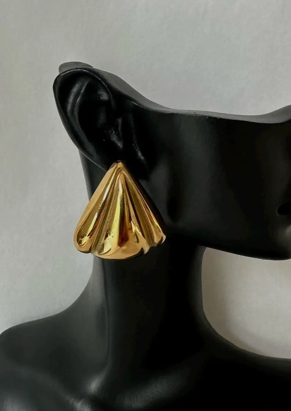 Karolyn | Elegant Sculpted Gold-Tone Statement Earrings for Women
