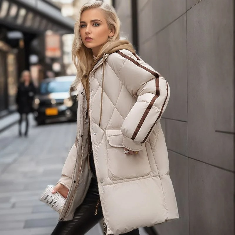 Kinsleigh | Chic Women's Diamond-Quilted Padded Coat