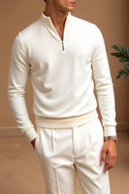 Sincere Men's Quarter-Zip Sweater | Classic Cotton Blend