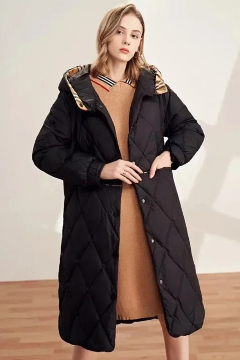 Isela | Elegant Diamond-Stitched Women's Puffer Coat