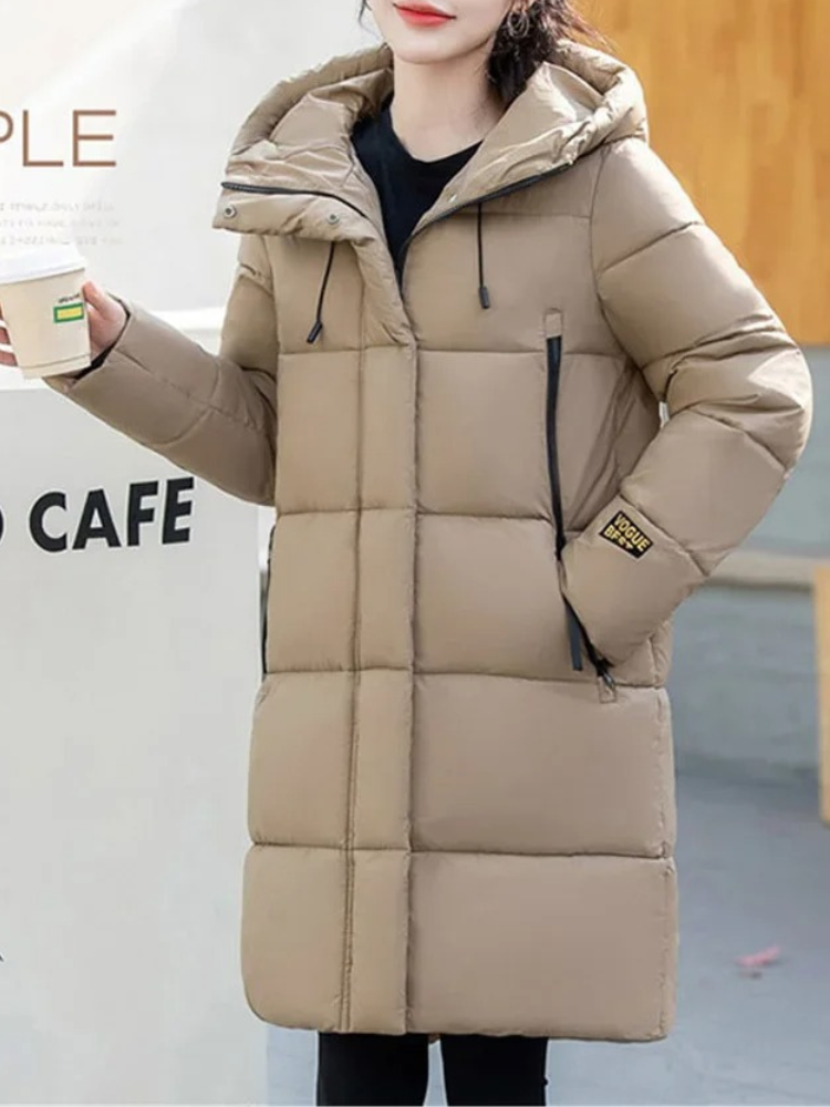 Marcy | Stylish Women's Long Hooded Puffer Coat