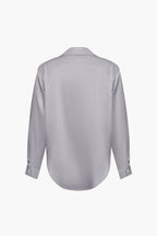 Alix | Women's Elegant Satin Cropped Tie-Front Shirt