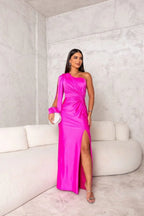 Angelyn Glamorous One-Shoulder Maxi Dress for Women