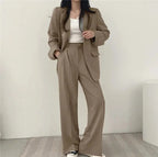 Abby | Women's Notched Lapel Blazer & Tailored Trousers Suit Set