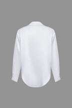 Alix | Women's Elegant Satin Cropped Tie-Front Shirt