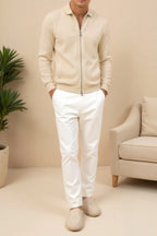Cleon | Men's Collared Zip-Up Cardigan