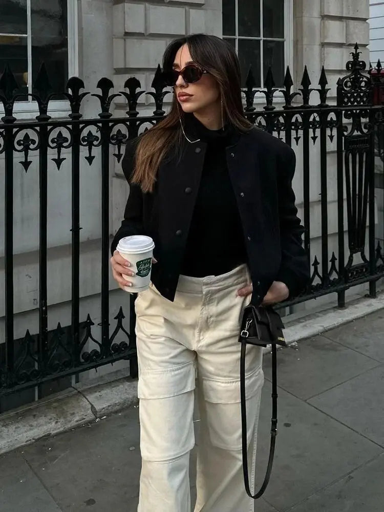 Justyce | Women's Cropped Bomber Jacket