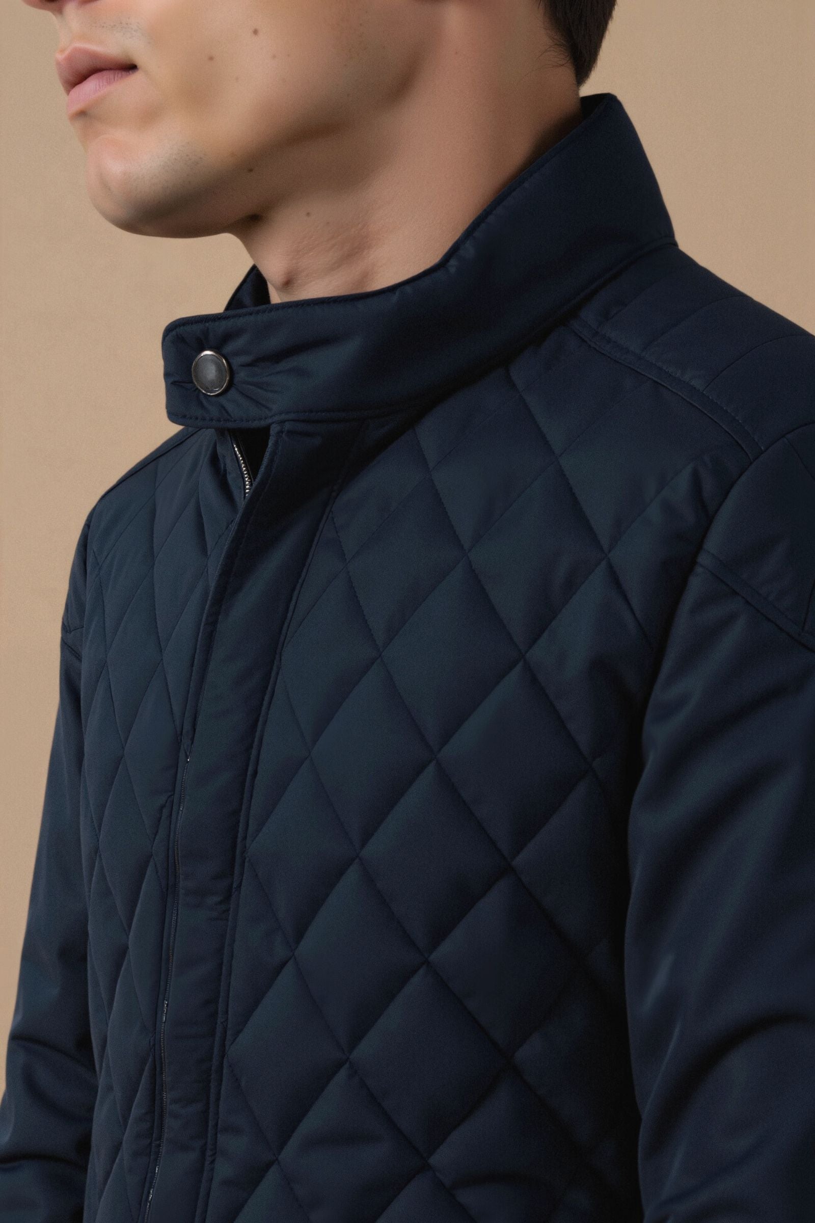 Ronan Men's Diamond Quilted Bomber Jacket | Your Store Name