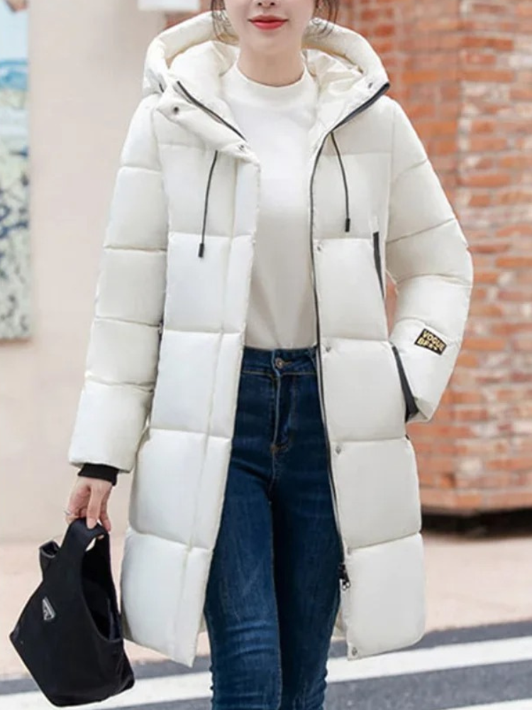 Marcy | Stylish Women's Long Hooded Puffer Coat
