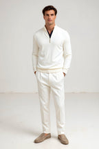 Sincere Men's Quarter-Zip Sweater | Classic Cotton Blend