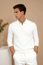 Penn Ribbed Knit Polo Shirt for Men | Classic Style & Comfort