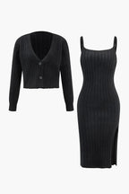 Serina | Elegant Women Knit Set with Cardigan & Dress