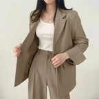 Abby | Women's Notched Lapel Blazer & Tailored Trousers Suit Set