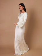 Leda | Elegant Women's Bell Sleeve Maxi Dress