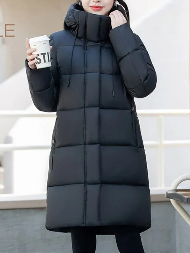 Marcy | Stylish Women's Long Hooded Puffer Coat