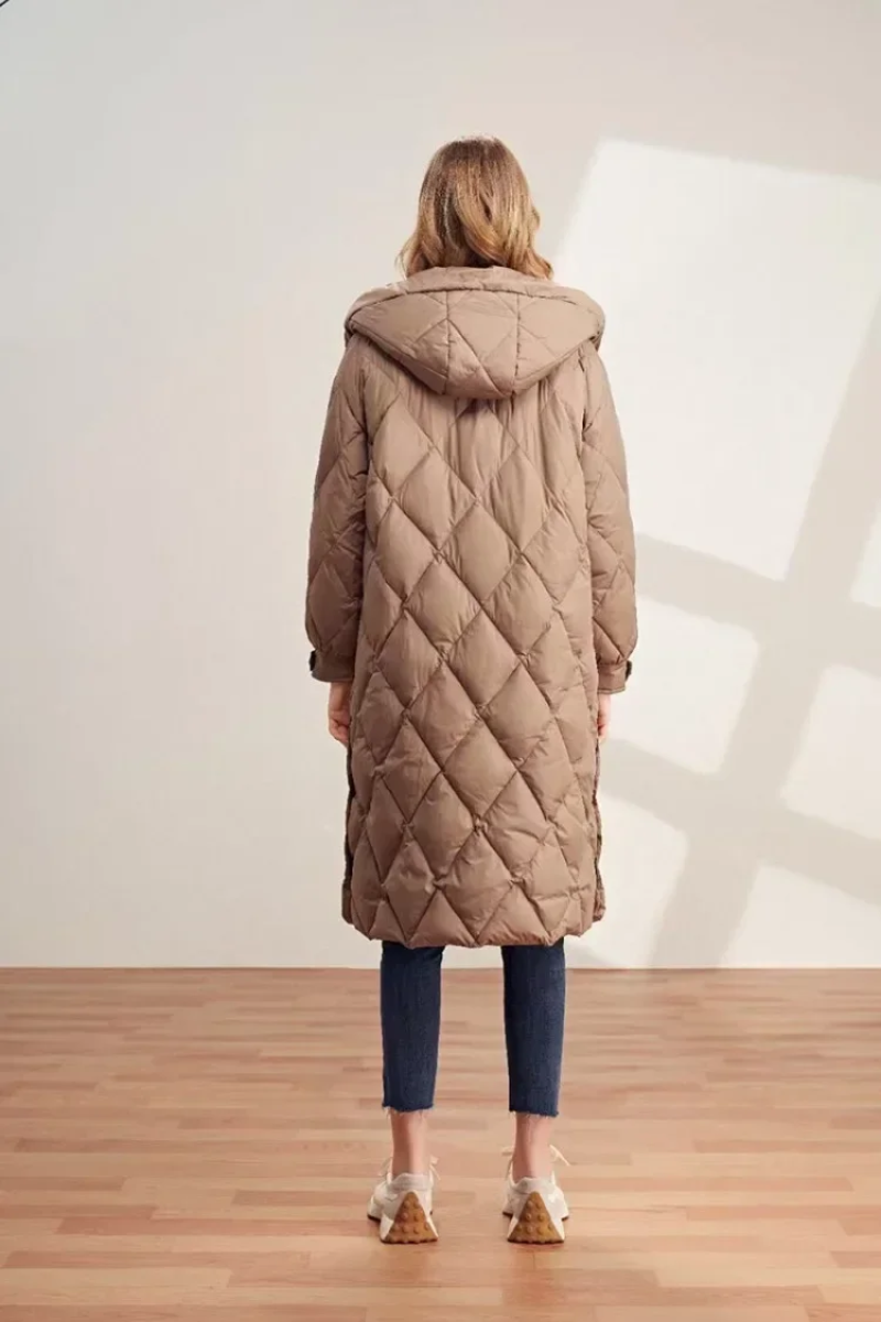 Isela | Elegant Diamond-Stitched Women's Puffer Coat