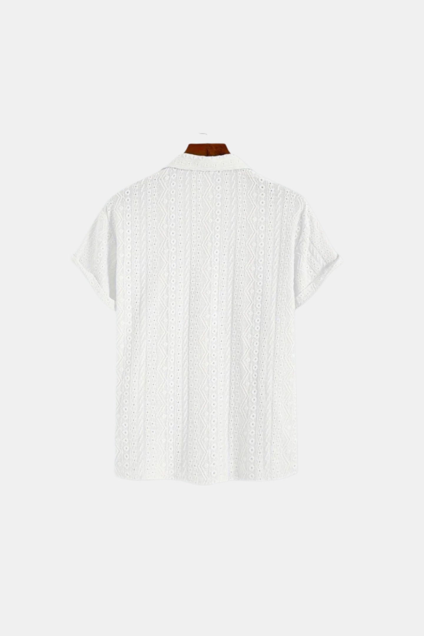Koda Eyelet Crochet Shirt | Lightweight Men's Summer Top