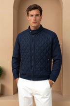Ronan Men's Diamond Quilted Bomber Jacket | Your Store Name