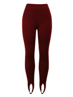 Georgiann Ribbed Knit Leggings | Women's Stirrup Style