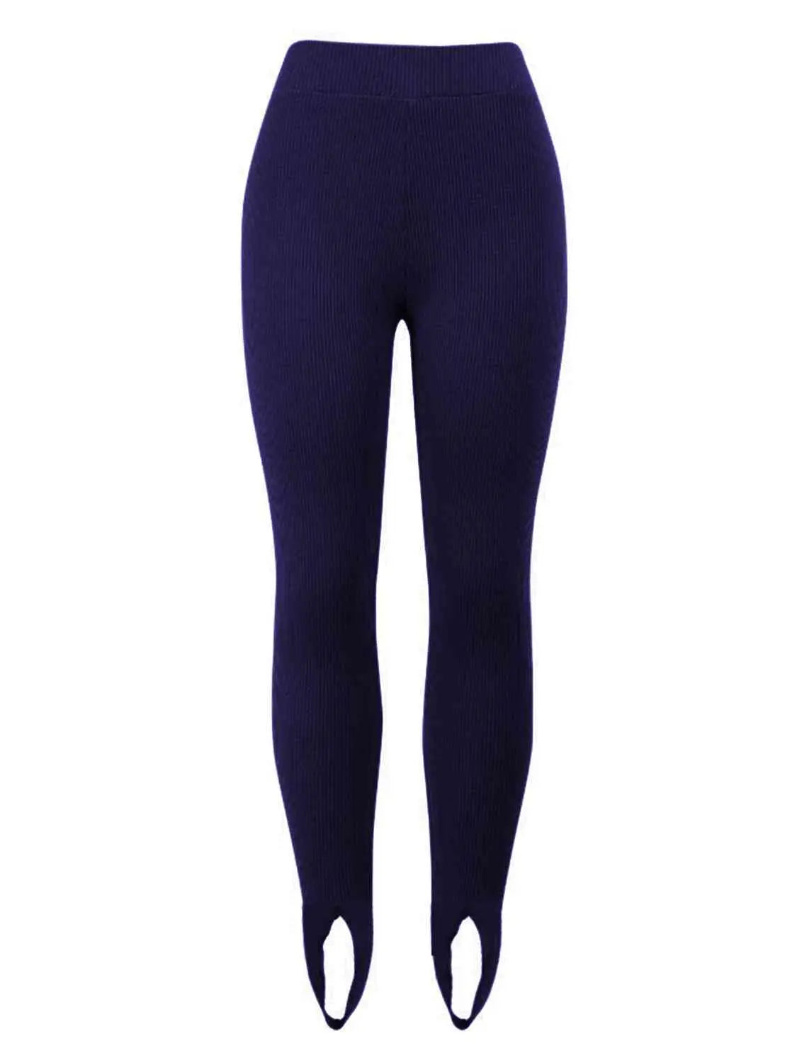 Georgiann Ribbed Knit Leggings | Women's Stirrup Style
