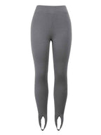 Georgiann Ribbed Knit Leggings | Women's Stirrup Style