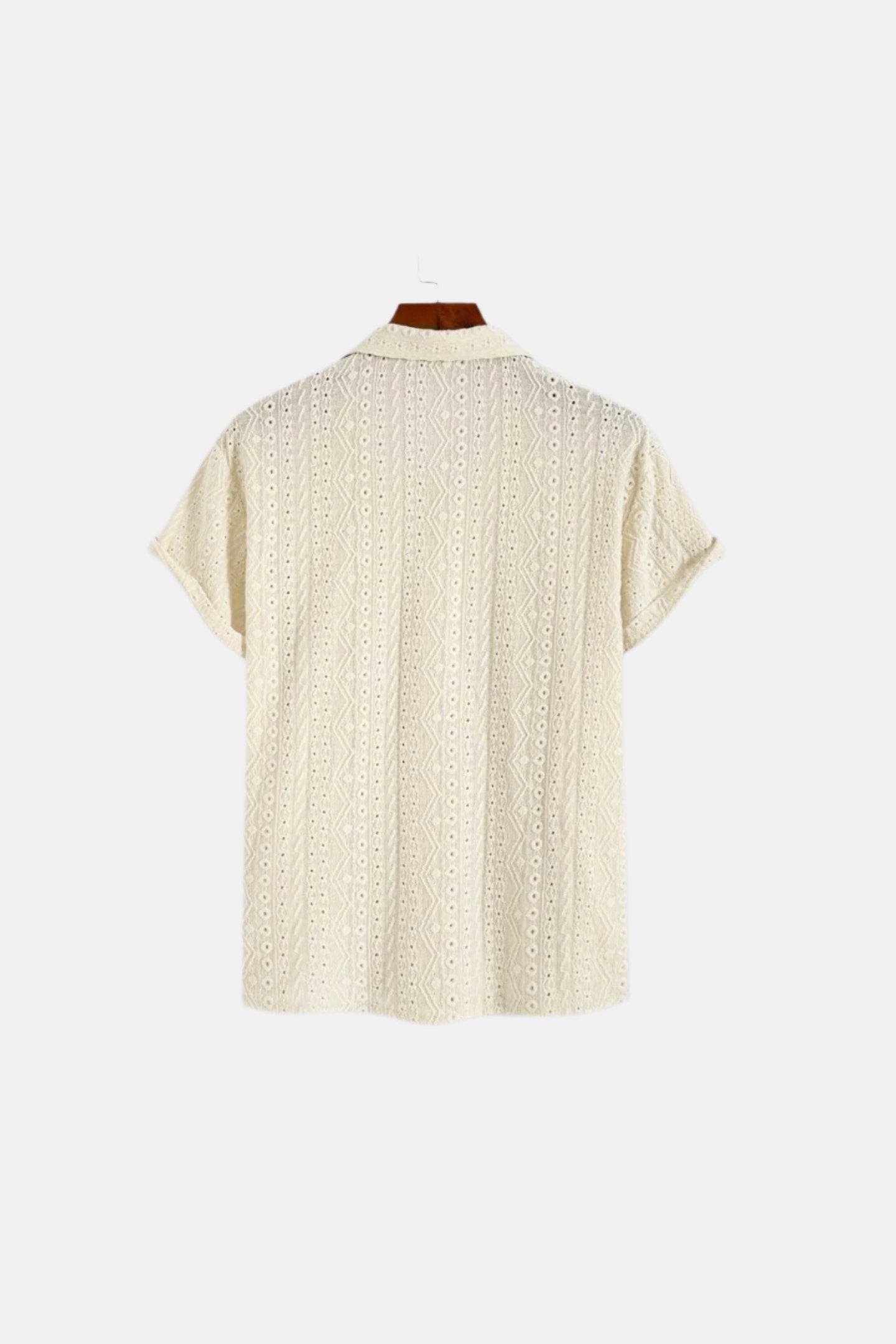 Koda Eyelet Crochet Shirt | Lightweight Men's Summer Top