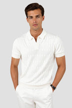 Joell Textured Knit Polo Shirt | Men's Smart Casual Top