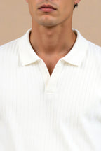 Penn Ribbed Knit Polo Shirt for Men | Classic Style & Comfort