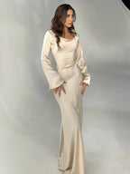 Leda | Elegant Women's Bell Sleeve Maxi Dress