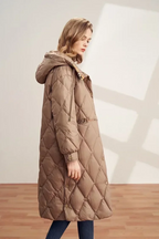 Isela | Elegant Diamond-Stitched Women's Puffer Coat