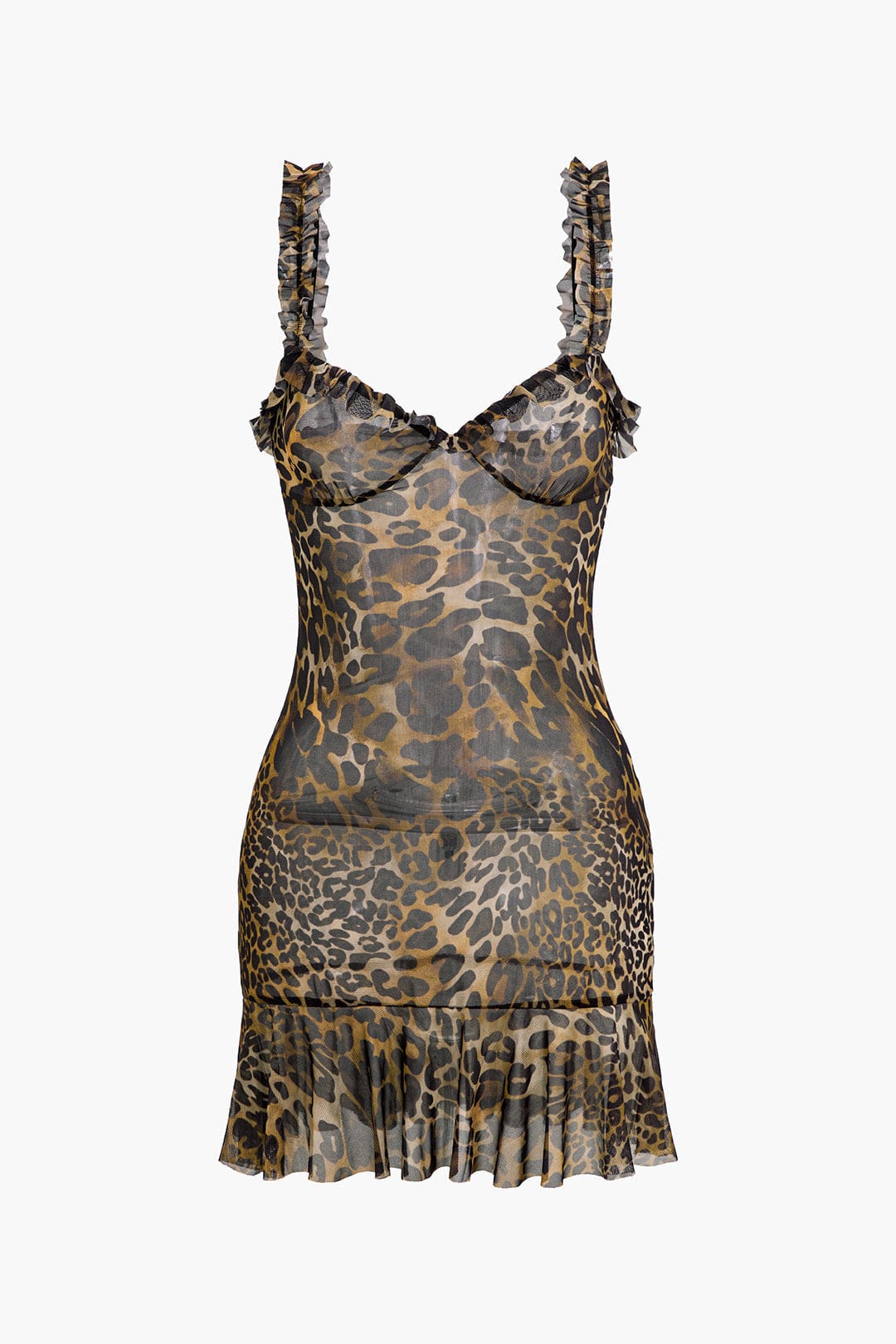 China | Women's Seductive Leopard Mini Dress