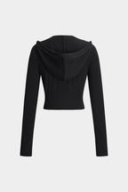 Holly | Chic Women's Ribbed Knit Set with Hoodie & Flared Pants