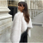 Blake Glamorous Faux Fur Cropped Jacket for Women