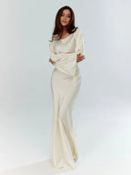 Leda | Elegant Women's Bell Sleeve Maxi Dress