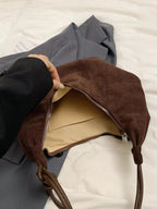 Dru | Women's Suede-Like Hobo Bag with Charm