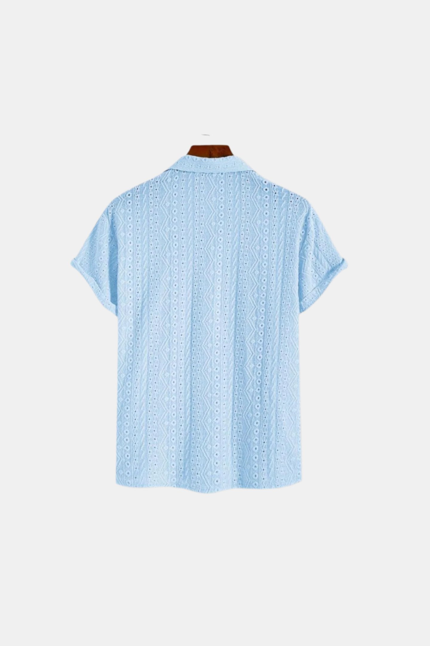 Koda Eyelet Crochet Shirt | Lightweight Men's Summer Top