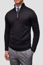 Sincere Men's Quarter-Zip Sweater | Classic Cotton Blend