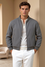Elian | Classic Men's Bomber Jacket with Ribbed Trim