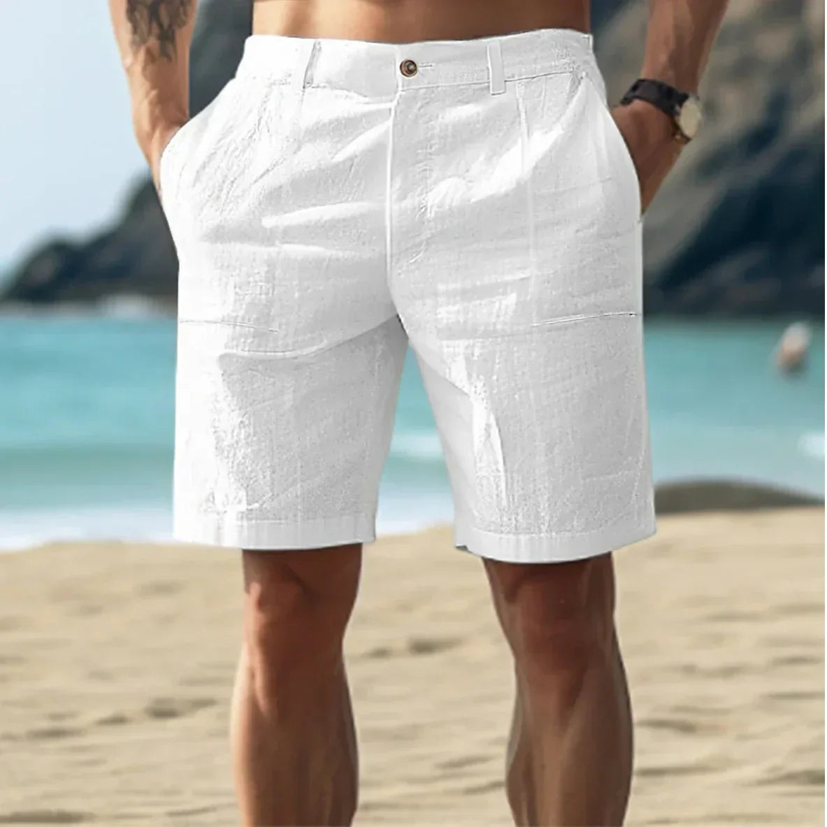 Hawthorne | Men Linen Blend Shorts
