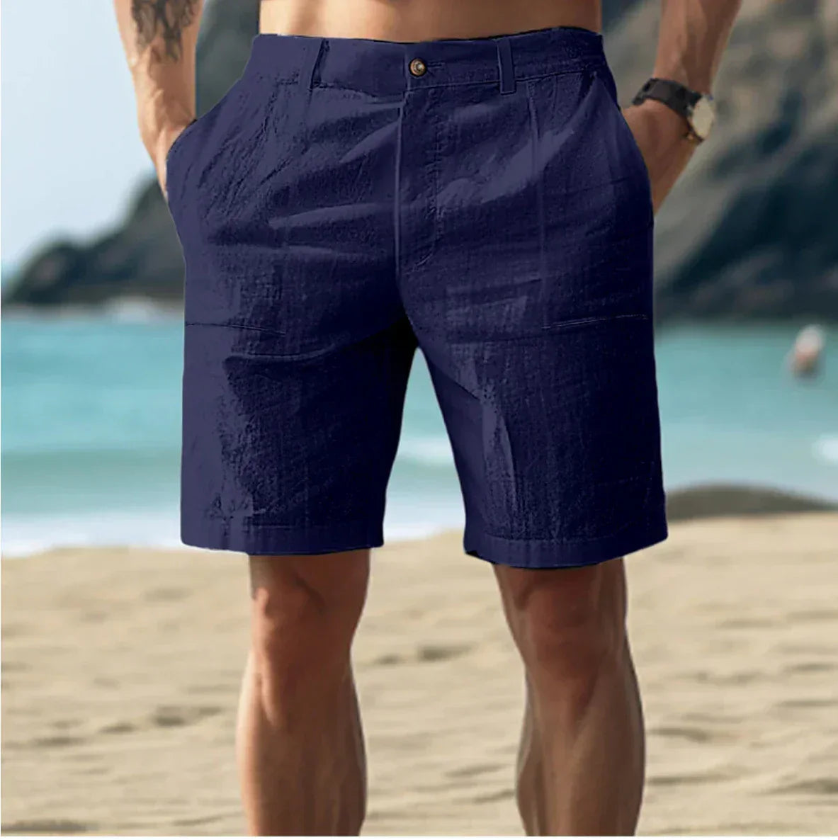 Hawthorne | Men Linen Blend Shorts