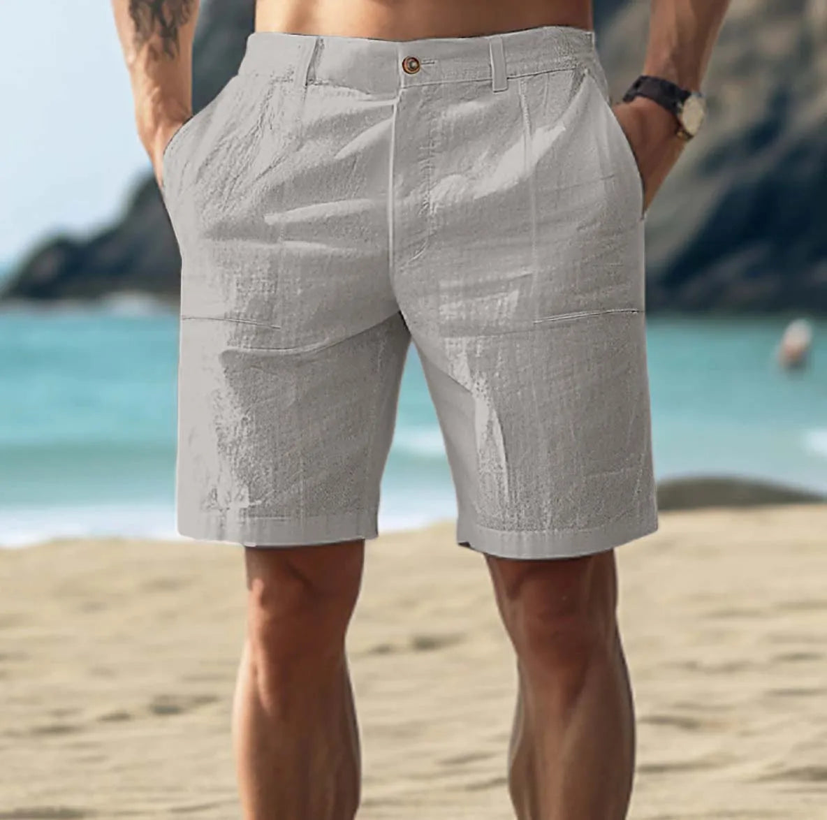 Hawthorne | Men Linen Blend Shorts