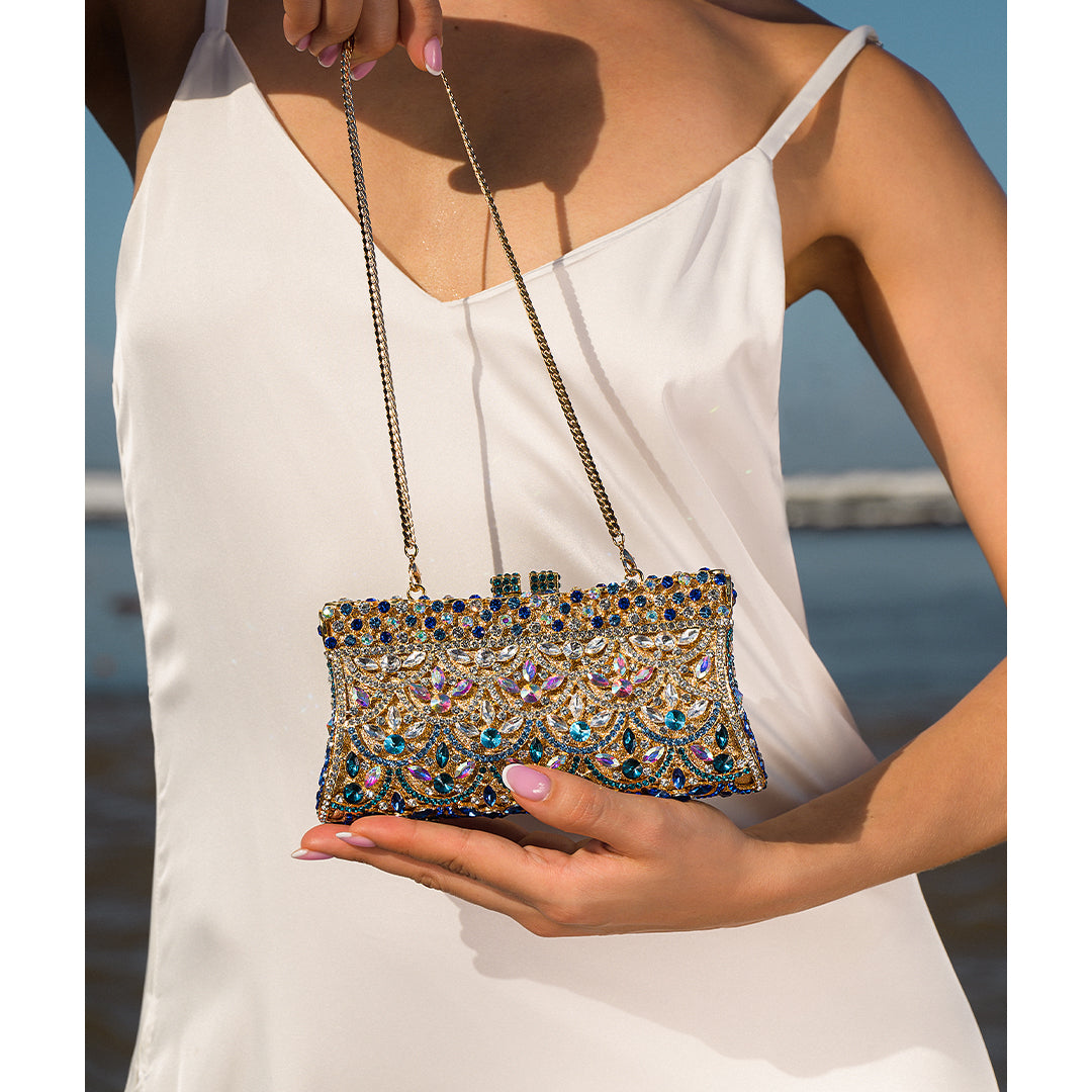 Krishna | Opulent Women's Crystal Clutch Bag for Evening