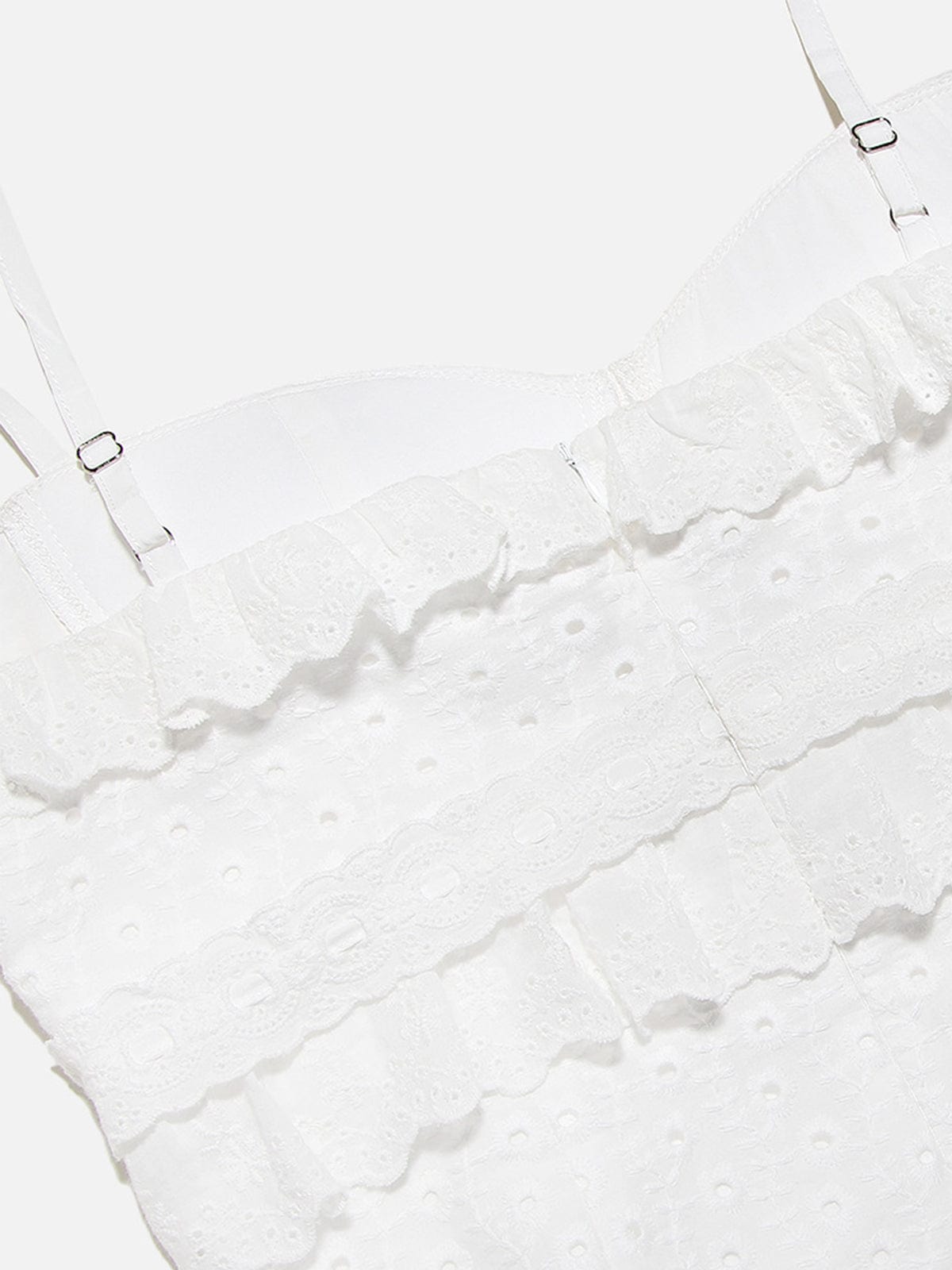 Albertine | Romantic Tiered Ruffle Eyelet Maxi Dress for Women