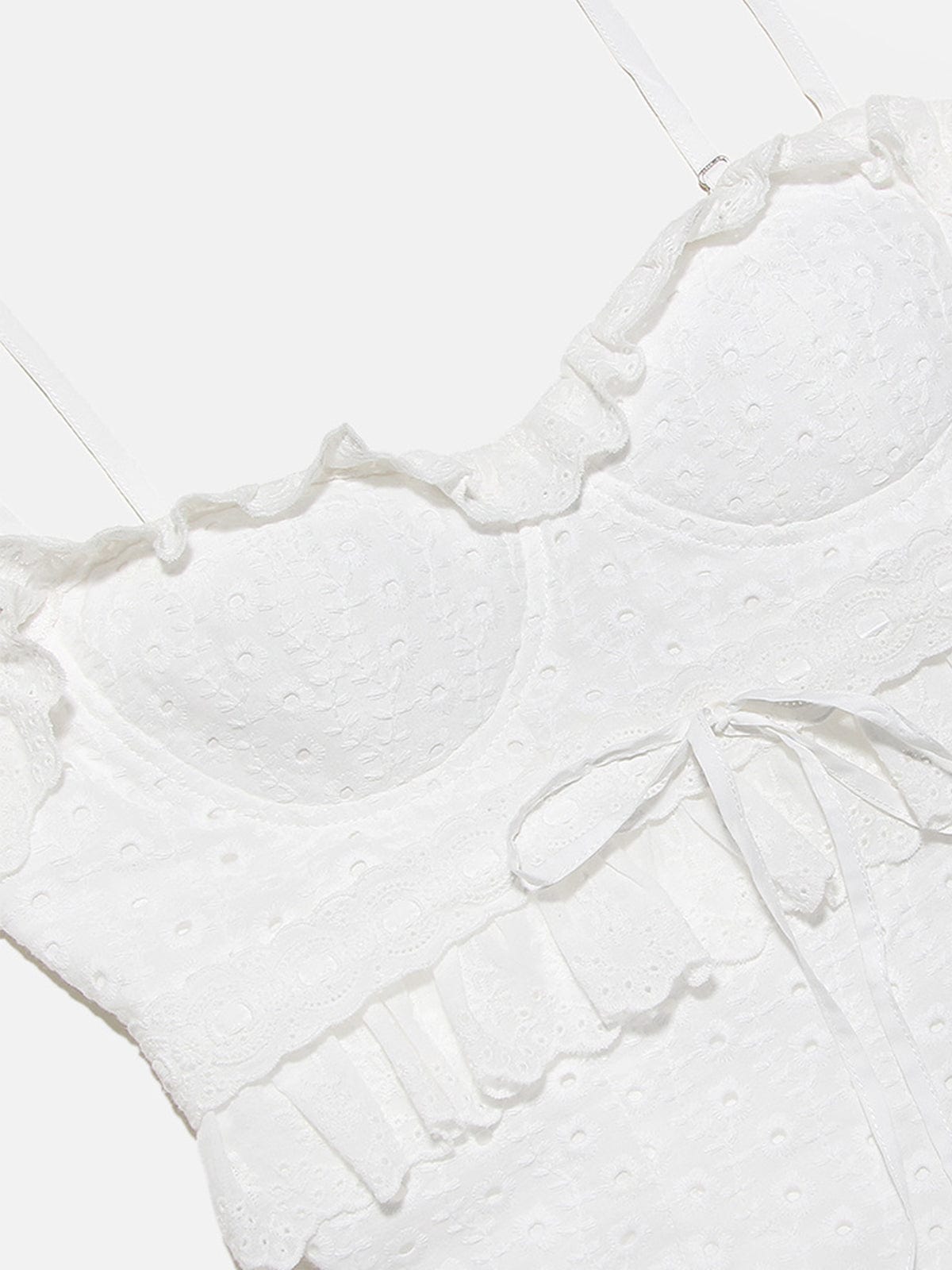 Albertine | Romantic Tiered Ruffle Eyelet Maxi Dress for Women