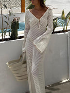 Tai | Women's Crochet Knit Maxi Dress