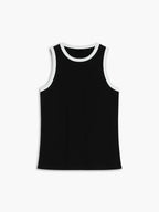 Tiffany | Elegant Contrasting Trim Tank Top for Adults