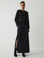 Whitley | Elegant Women's Tweed Jacket with Gold Buttons